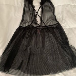 Victoria’s Secret Striped Mesh Babydoll Lingerie